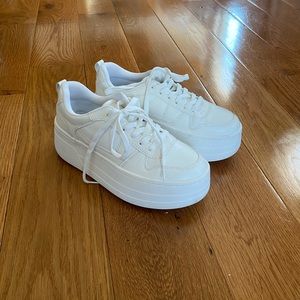 Zara White Platform Sneakers